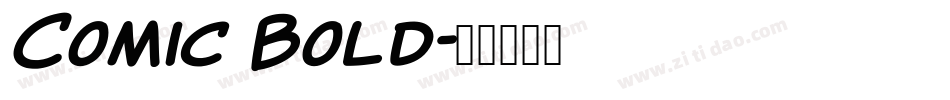 Comic Bold字体转换